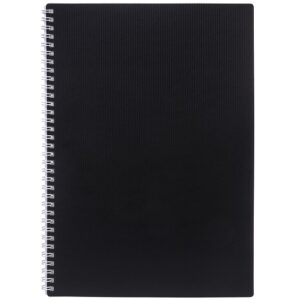 Тетрадь 80л. клетка  Hatber VELVET Черная, пластиковая обл. на гребне