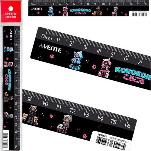 Линейка  пластиковая 16см deVENTE Korokoro