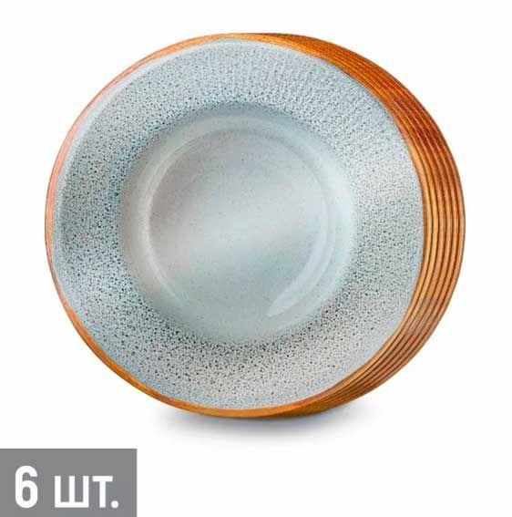 Тарелка бумажная Керамическая эстетика ( 6шт), 18см