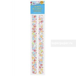 Стразы самоклеящиеся Лента из страз, 2 ленты Цветные Апплика