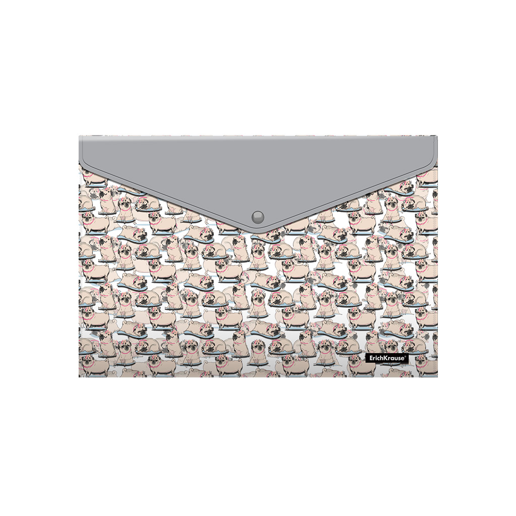 Папка-конверт на кнопке Erich Krause А4 Chilling Dog