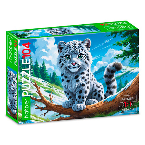ПАЗЛЫ 104 эл. Снежный барсик 220х320мм
