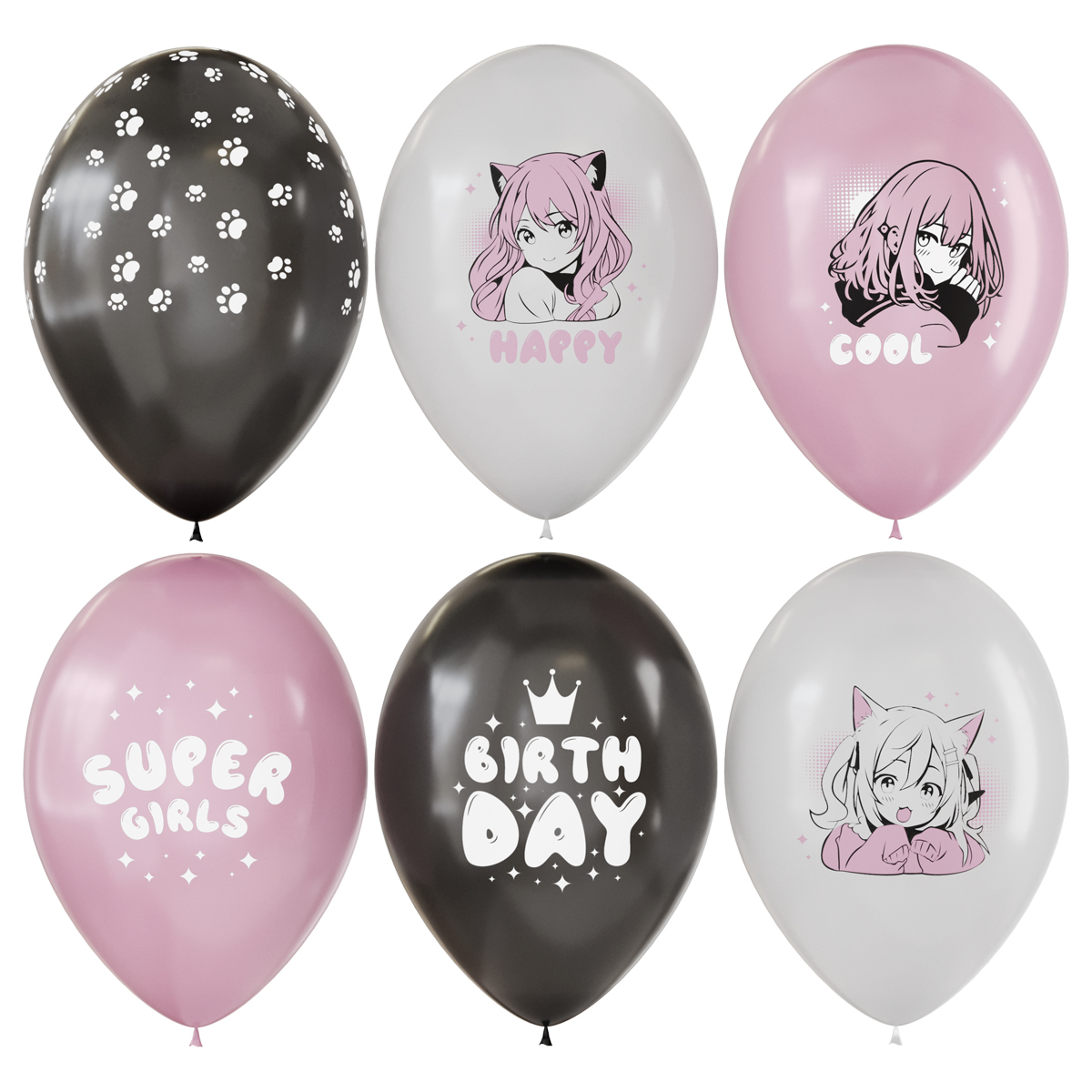 Шары воздушные Anime party 12"