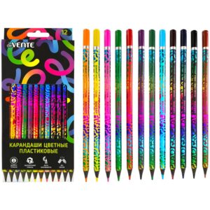 Карандаши цветные deVENTE Spotify 12 цв. пластиковые