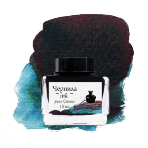 Чернила для рисования и каллиграфии Малевичъ 15мл распадающиеся с блеском, река Стикс