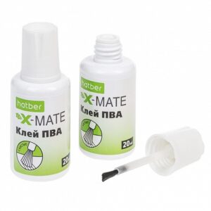 Клей ПВА 20г с кисточкой Hatber X-Mate