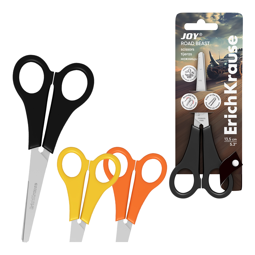 Ножницы 135мм Erich Krause JOY Road Beast