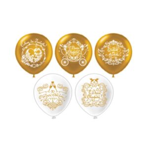 Шары воздушные Свадьба Золото 12"