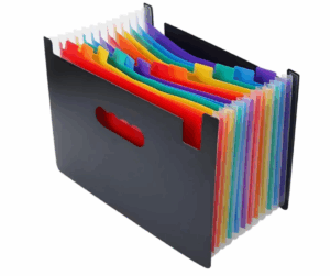 Папка-органайзер 13 отделений deVENTE черная с цветными разделителями