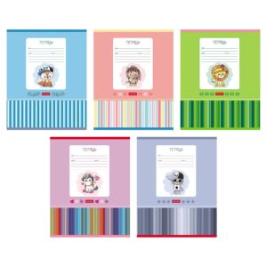 Тетрадь 12 л.косая линия Hatber Мультяшки