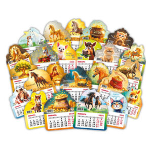 Календарь фигурный на магните 130х155мм 2026г Ассорти