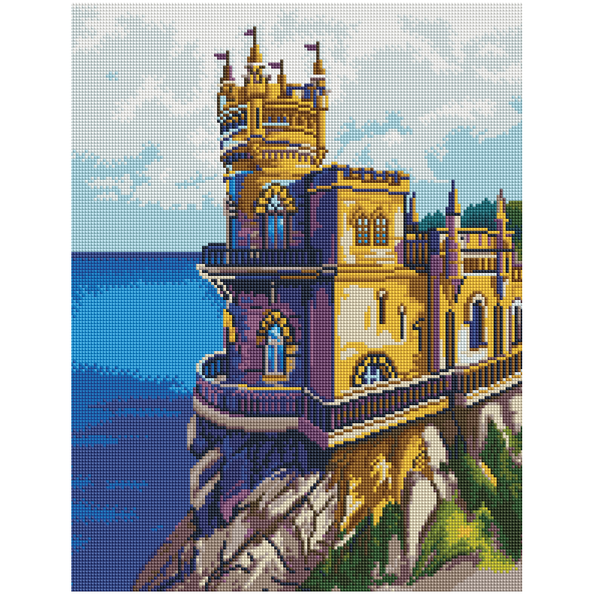 Алмазная мозаика ТРИ СОВЫ Ласточкино гнездо, 40х50см