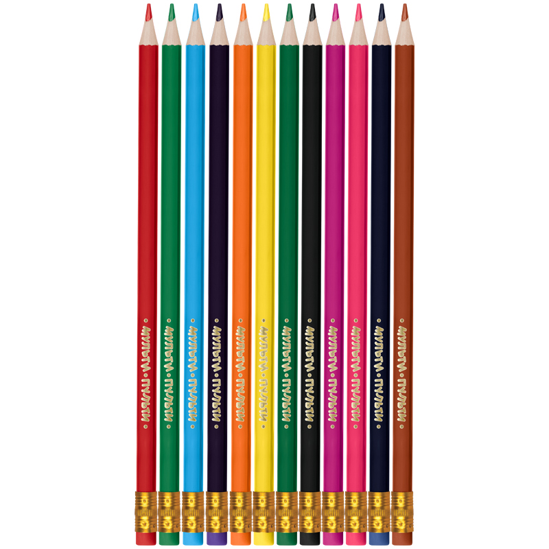 Карандаши цветные Мульти-Пульти Енот в Венеции 12цв. пластиковые стираемые, с ластиком