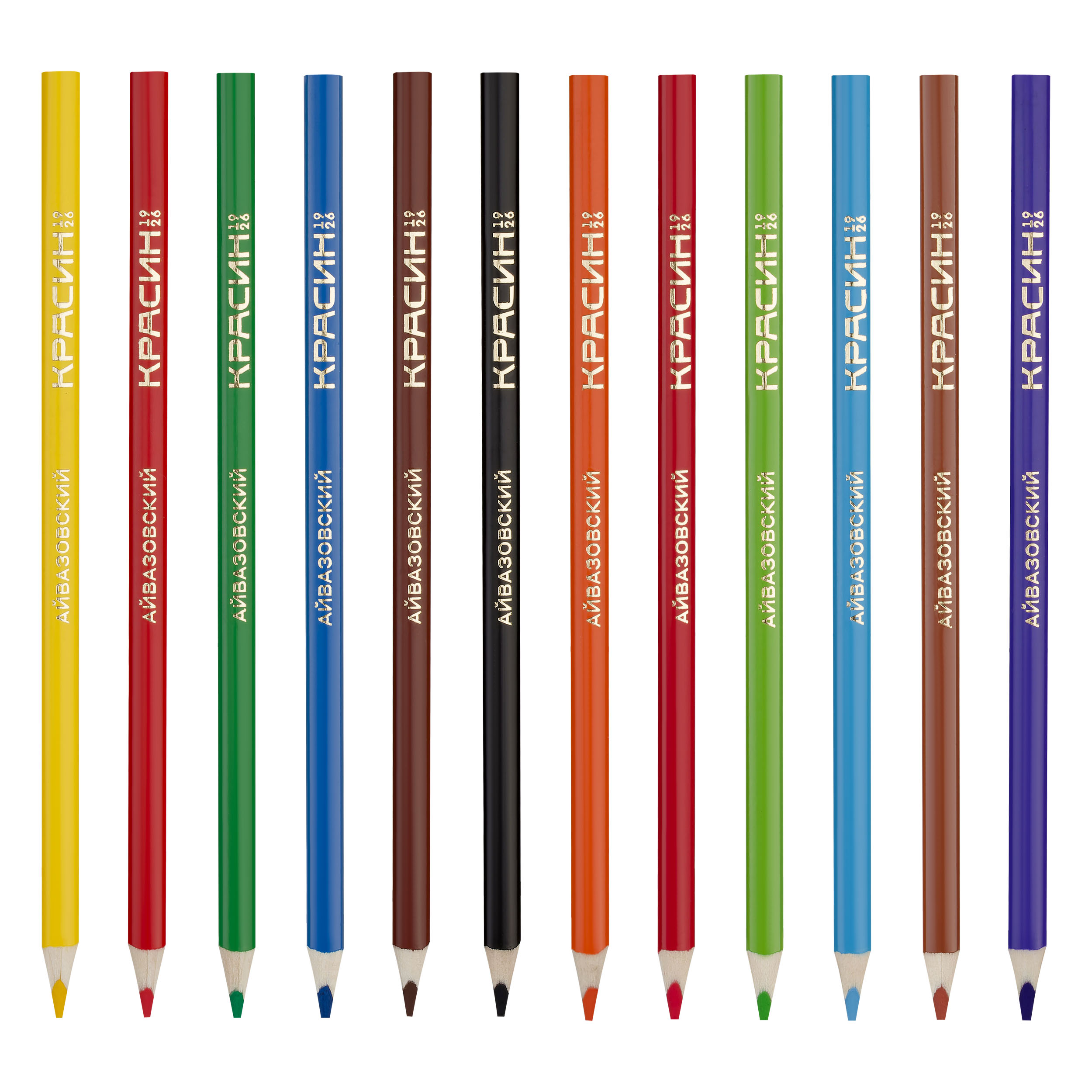 Карандаши цветные Красин Айвазовский акварельные 12 цв.