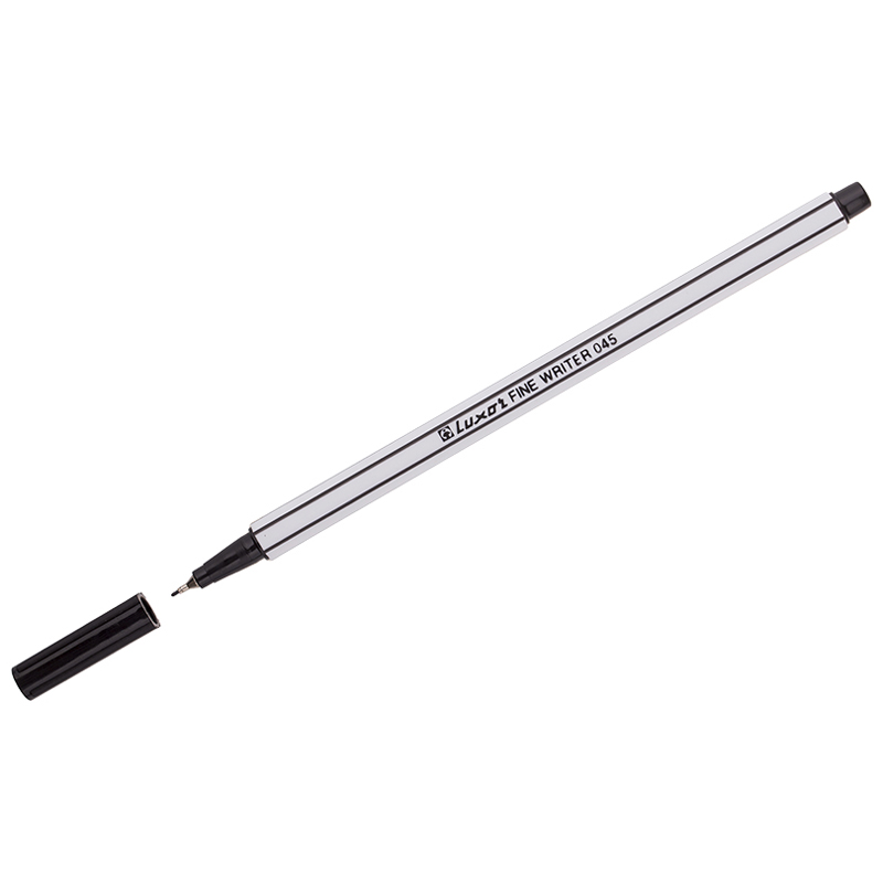 Ручка капиллярная Luxor Fine Writer 045 черная, 0,8мм
