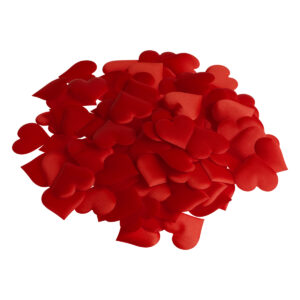 Наполнитель для подарков MESHU Red hearts, 3см 100шт. красный