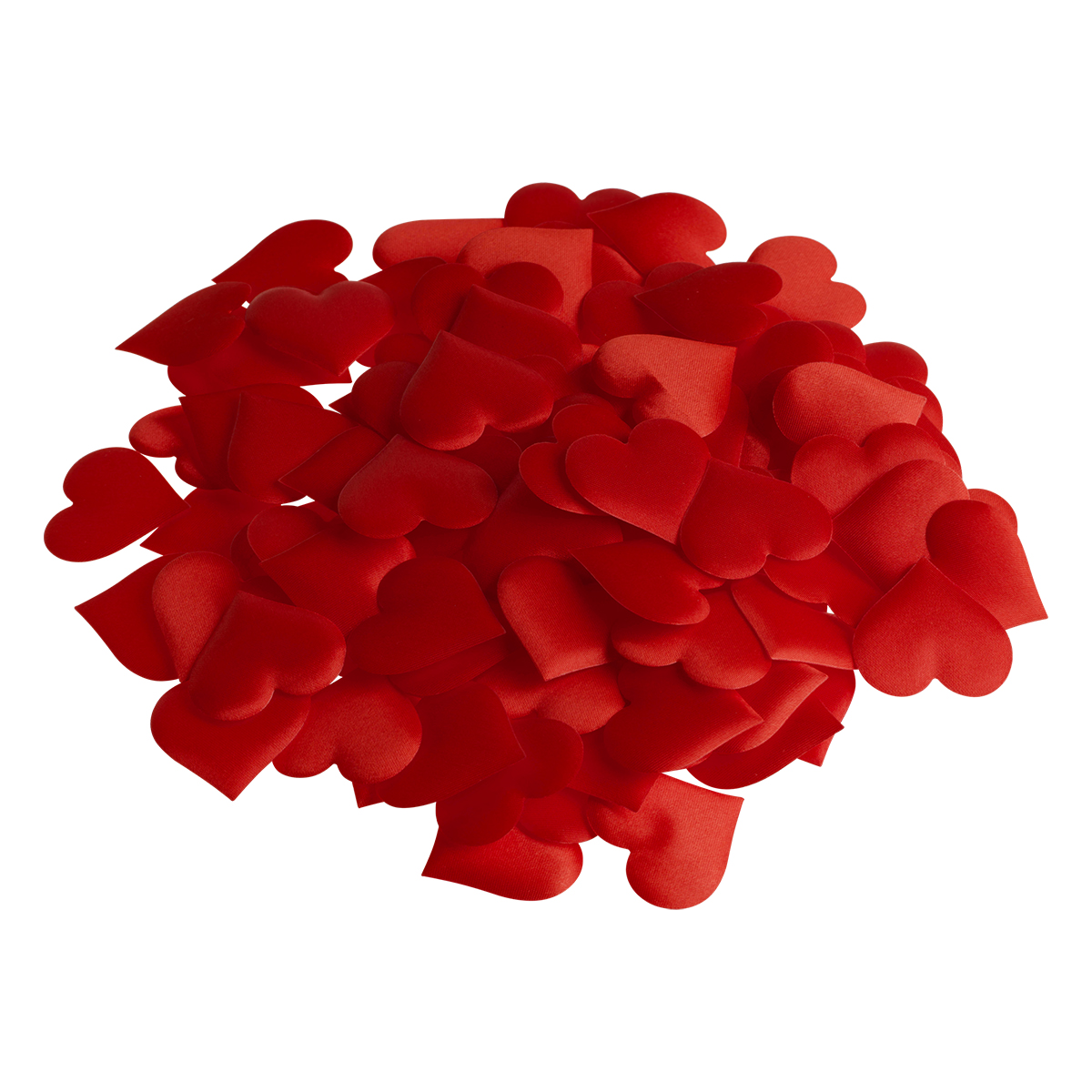 Наполнитель для подарков MESHU Red hearts, 3см 100шт. красный