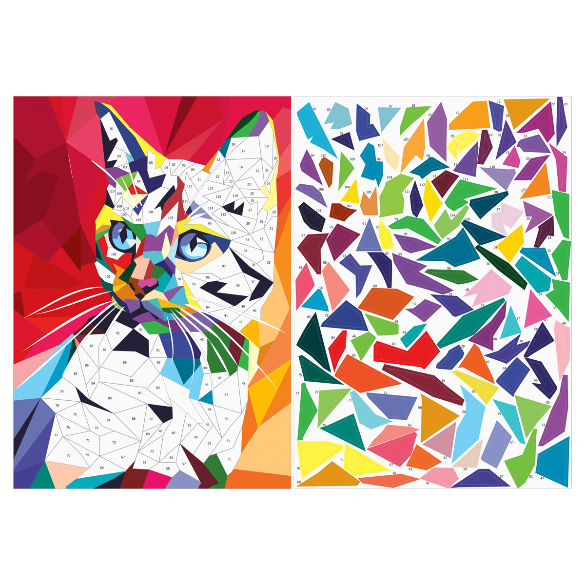 Аппликация наклейками ТРИ СОВЫ Неоновые кошки, А4, 2 основы