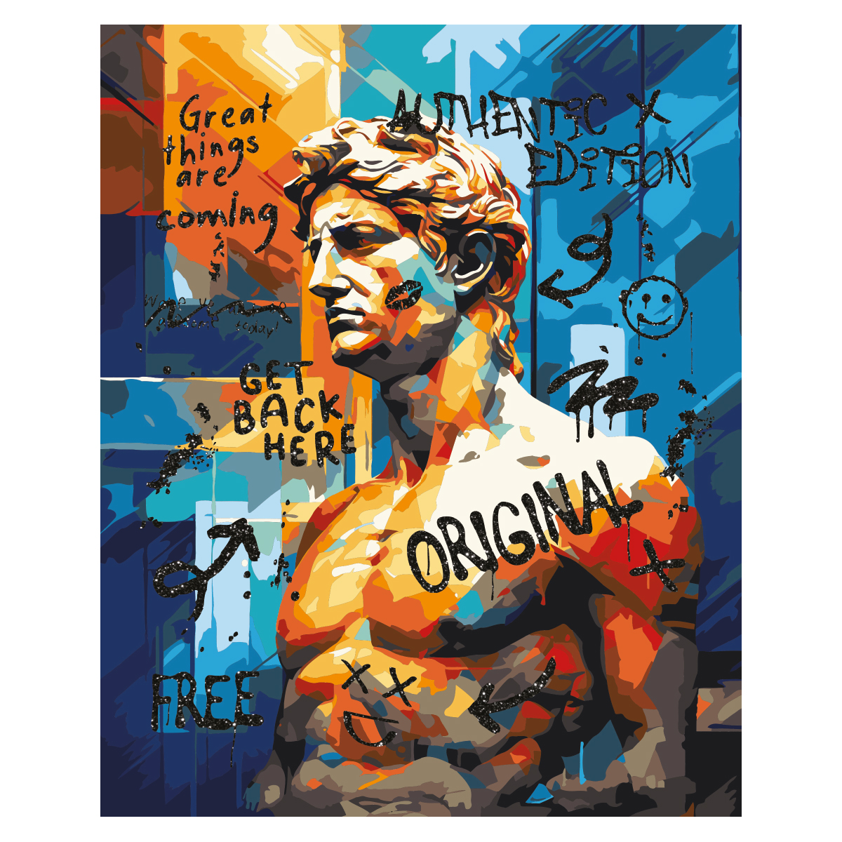 Картина по номерам на холсте с глиттером ТРИ СОВЫ Арт 40х50см