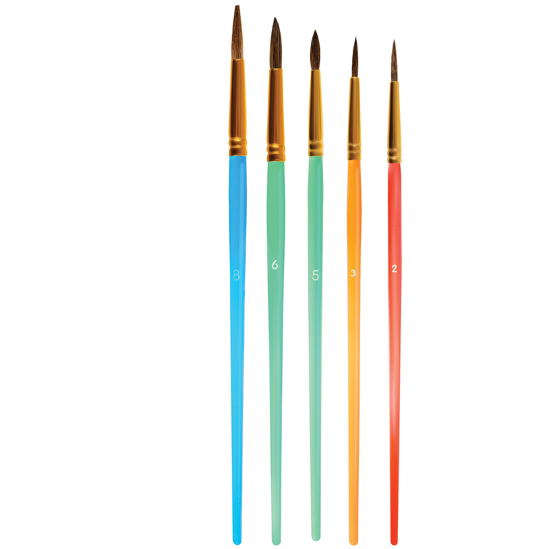 Набор кистей Мульти-Пульти 5шт.(Пони круглые 2,3,5, Белка круглые 6,8)