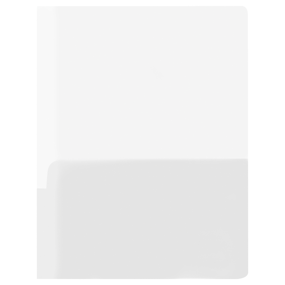 Папка-уголок А4 СТАММ 180мкм 2 внутренних кармана, прозрачная бесцветная