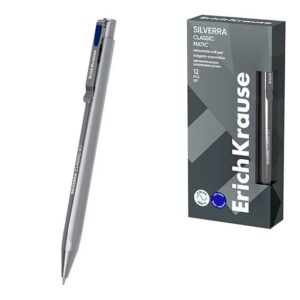 Ручка шариковая автомат. Erich Krause Silverra Matic Classic синяя 0,7мм
