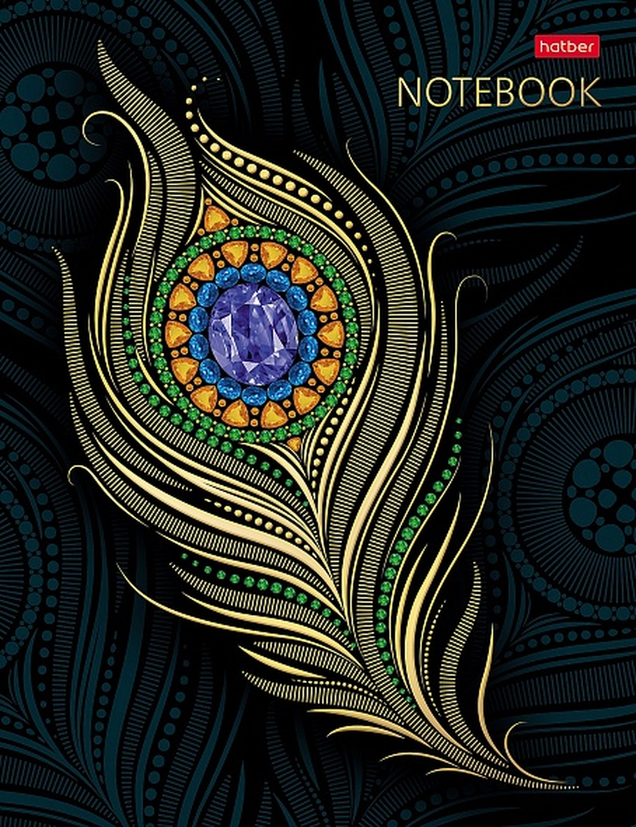 Бизнес-блокнот А5 80л. Hatber Золотое перо, клетка