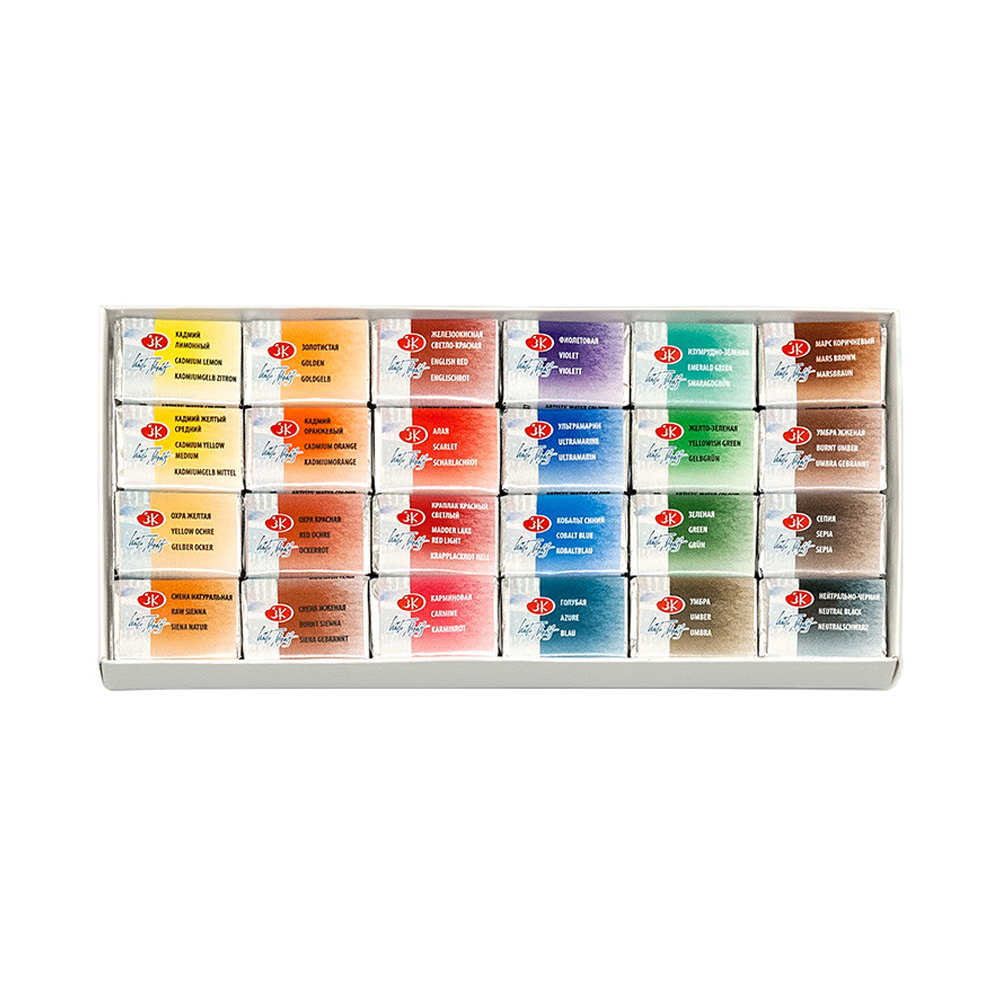 Акварель художественная Невская палитра Ленинград-1 24 цв. кюветы