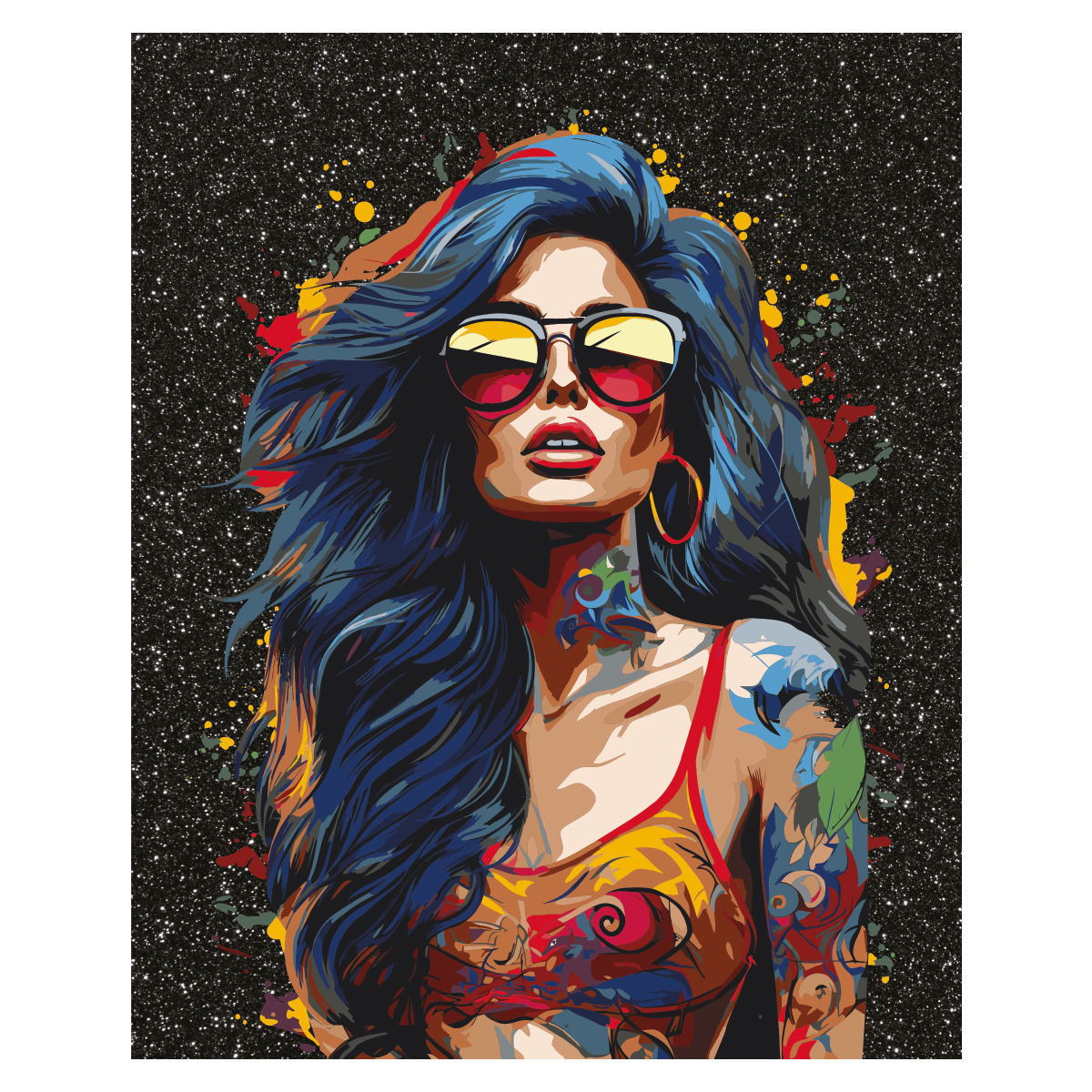 Картина по номерам на холсте с глиттером ТРИ СОВЫ Драйв 40х50см