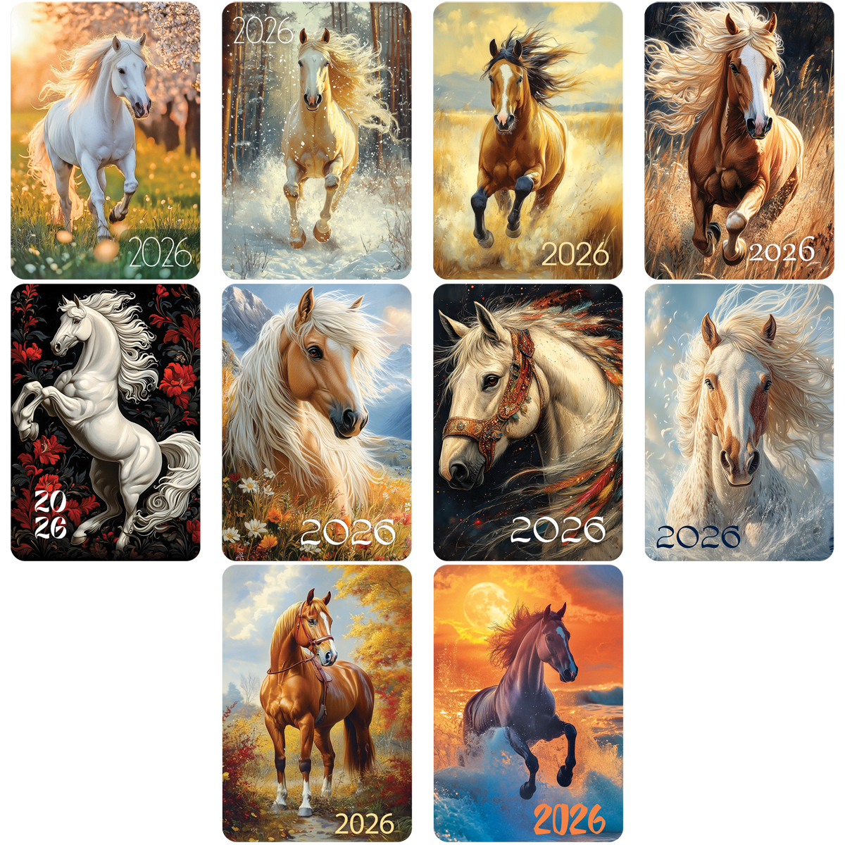 Календарь карманный BG Символ года 2026, ассорти