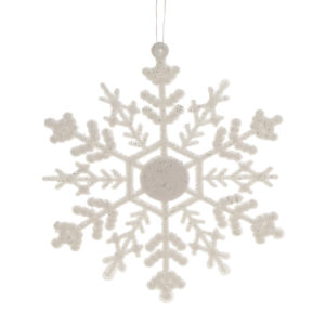 Снежинки 10см, 10шт, белые пластик