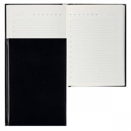 Ежедневник В6 136л. Attomex Visa Черный, искусс.кожа