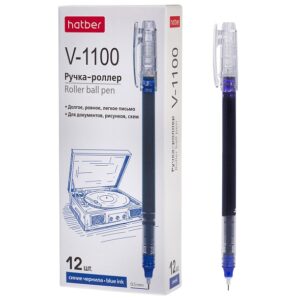 Роллер Hatber V-1100 синий 0,5мм