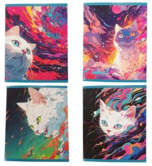 Тетрадь 96л. клетка Эксмо Небесные коты