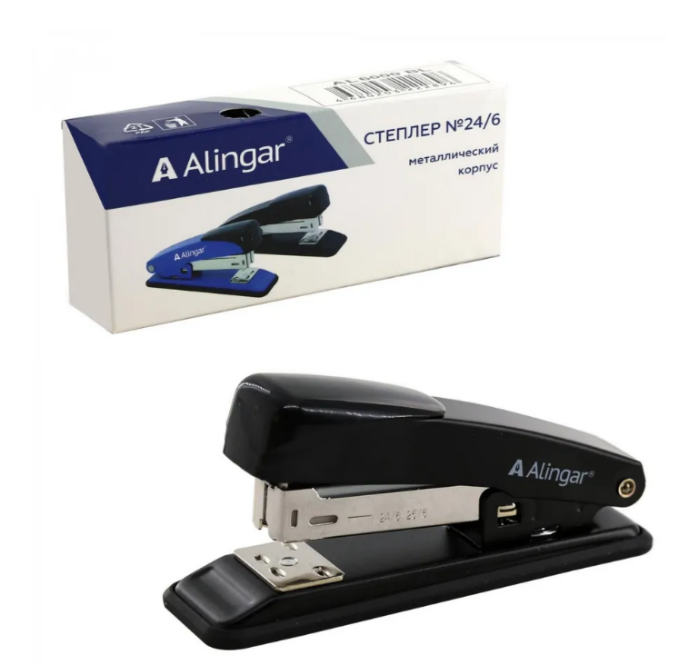 Степлер №24/6 Alingar до 20л. черный