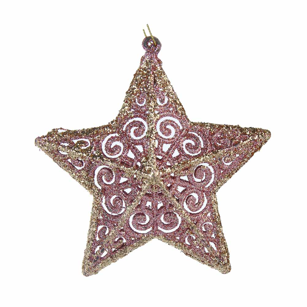 Подвеска декоративная Звезда 12,5см, пластик