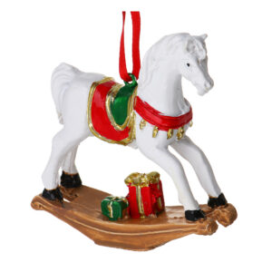 Подвеска декоративная Лошадка 8x6,5 см, полистоун