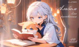 Альбом для рисования 40л. Эксмо Милашки и книжки, склейка