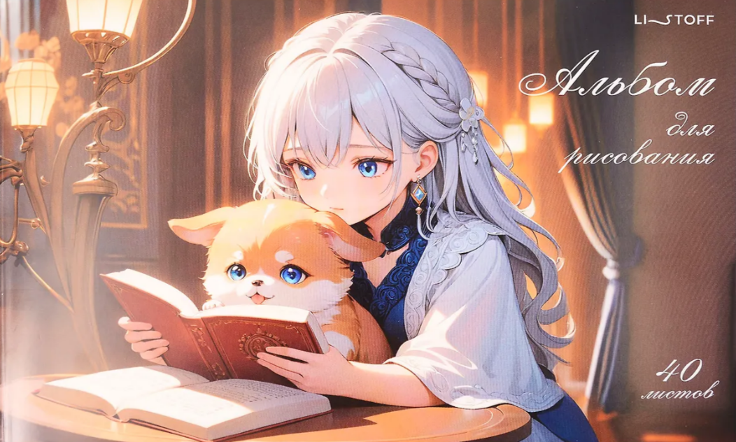 Альбом для рисования 40л. Эксмо Милашки и книжки, склейка