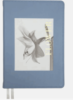 Ежедневник А5, 136л. deVENTE Flower, серо-голубой