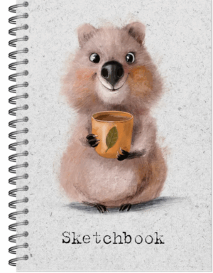 Скетчбук А5  60л Полином Куока кофеман, 100г/м2