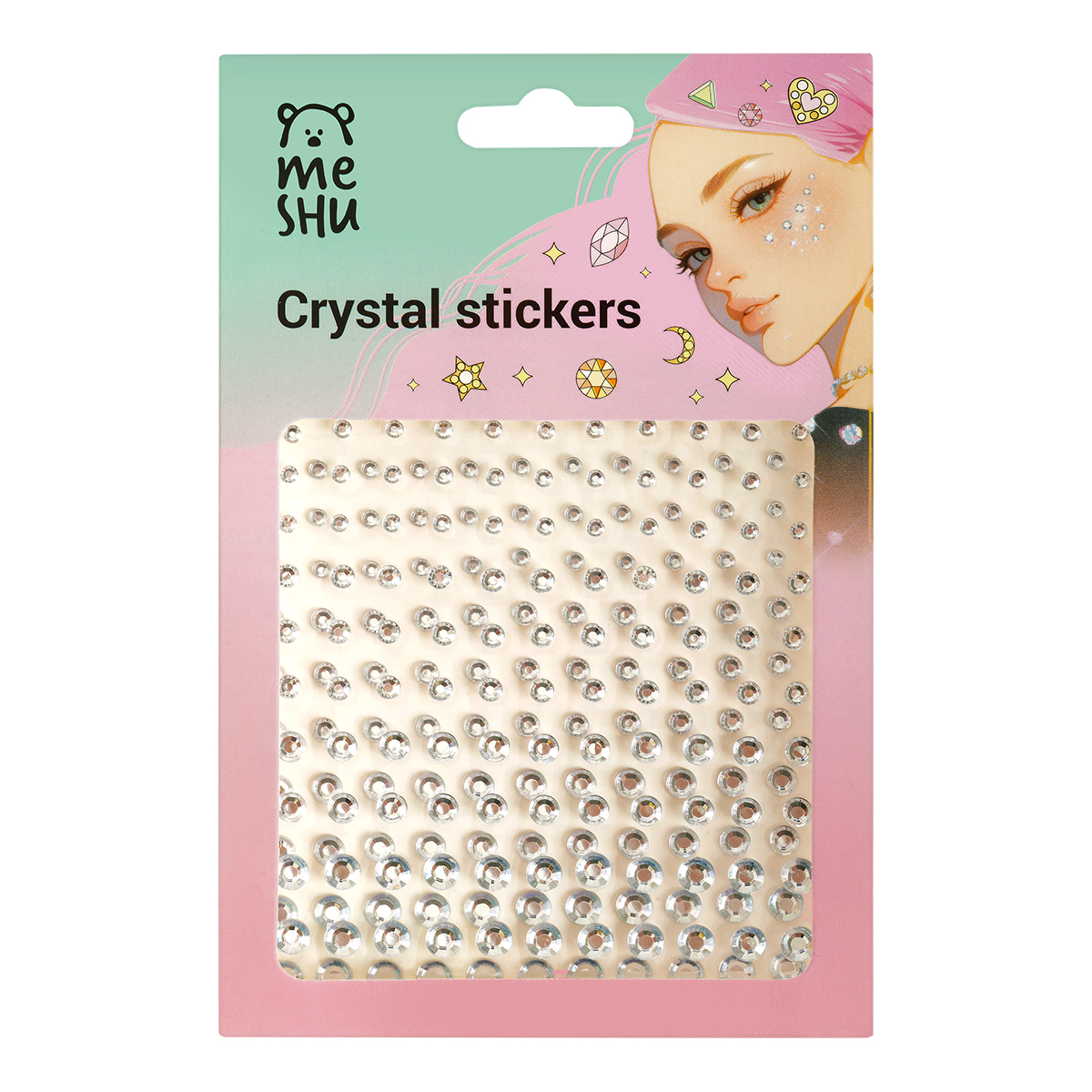 Наклейки акриловые MESHU The silver line, 220 наклеек