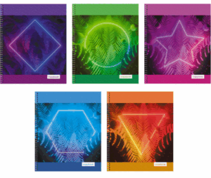 Тетрадь 96л. клетка Эксмо Неоновый сад, гребень