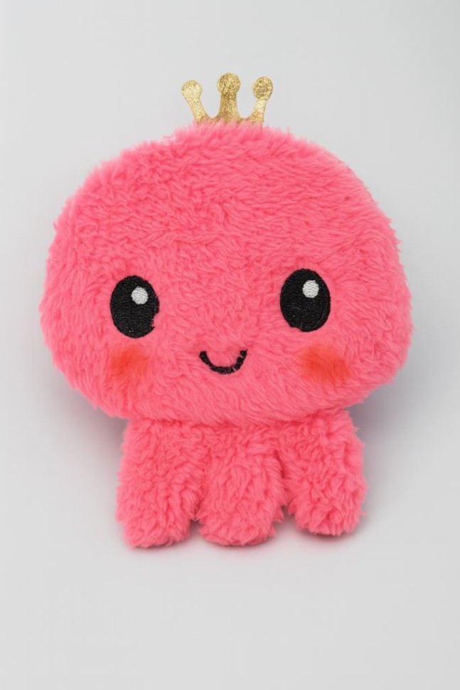 Кошелёк плюшевый Pink Octopus, pink 12х12см