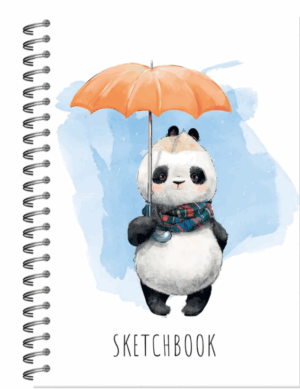Скетчбук А5  60л Полином Панда, 100г/м2