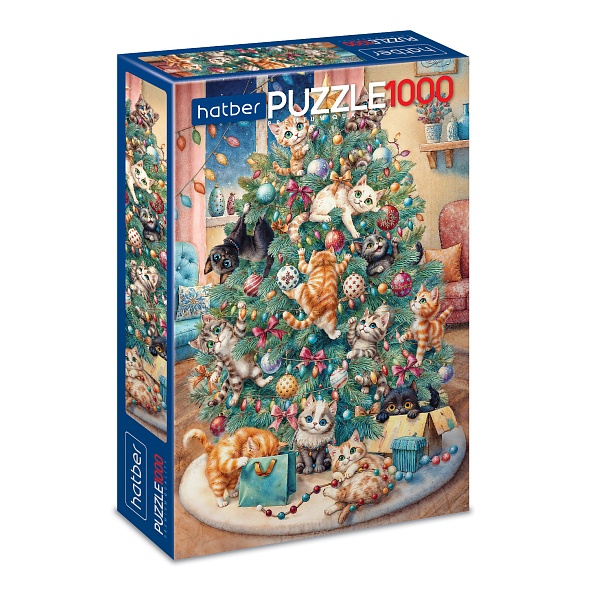 ПАЗЛЫ 1000 эл. Premium Мяу-ёлка 480х680мм