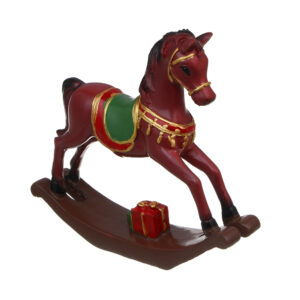 Фигурка декоративная Конь-качалка 15,5x14 см полистоун, красный
