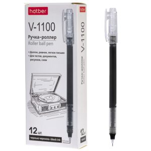 Роллер Hatber V-1100 черный 0,5мм