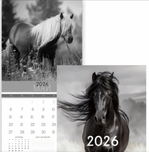 Календарь перекидной настенный 30х58см на 2026г Символ года 1