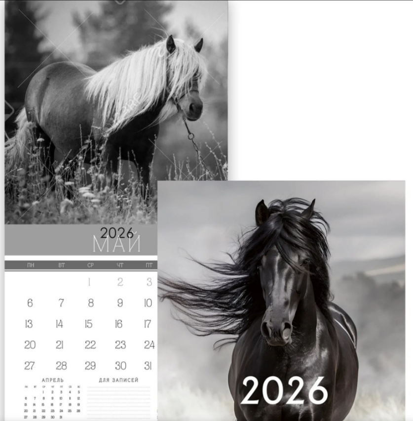 Календарь перекидной настенный 30х58см на 2026г Символ года 1